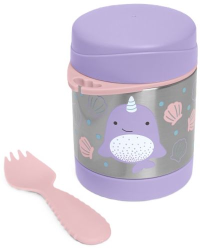 Термо контейнер за храна Skip Hop Zoo - 325 ml, нарвал - 2