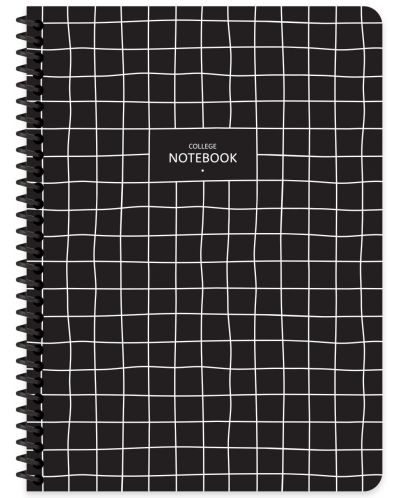 Тефтерче Keskin Color - Black, А6, 80 листа, асортимент - 4