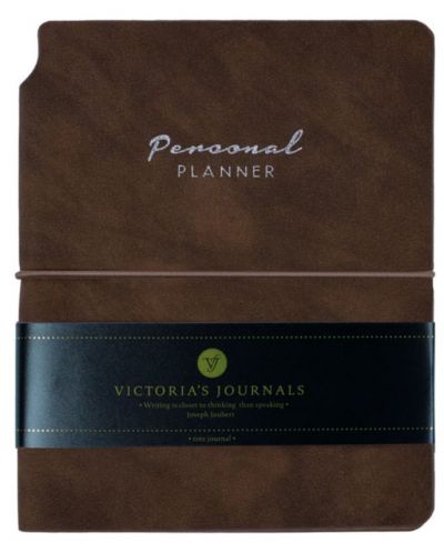 Тефтер Victoria's Journals Kuka - Кафяв, пластична корица, 96 листа, А6 - 1