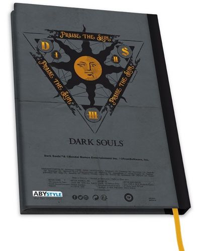 Тефтер ABYstyle Games: Dark Souls - Praise the Sun, формат A5 - 2