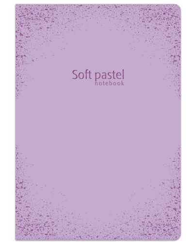 Тетрадка Lastva Soft Pastel - А4, 52 листа, широки редове, с ляво поле, асортимент - 5