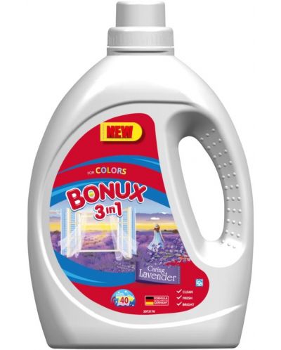 Течен перилен препарат 3 in 1 Bonux - Color Caring Lavender, 40 пранета - 1