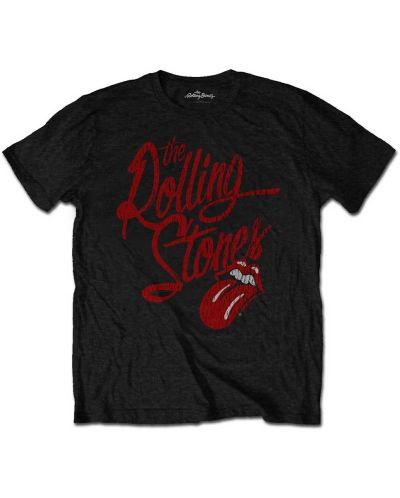 Тениска Rock Off The Rolling Stones - Script Logo (Soft-Hand Inks) - 1