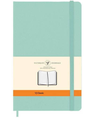 Тефтер Victoria's Journals Classic - Мента, твърда корица, 200 листа, А5 - 1