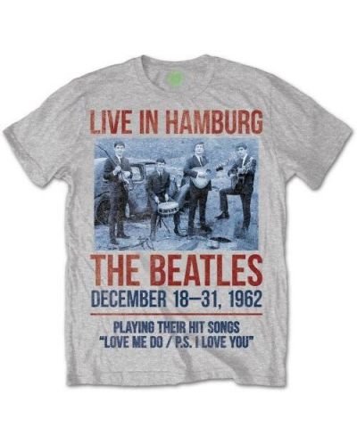 Тениска Rock Off The Beatles - 1962 Live in Hamburg, сива - 1