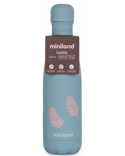 Термо бутилка Miniland - Terra, Palms, 500 ml - 3