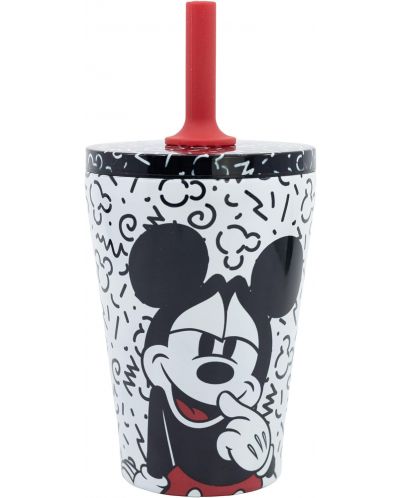Термочаша със сламка Stor Mickey Mouse - Vibes, 360 ml - 2