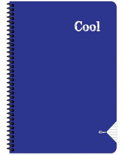 Тетрадка със спирала Keskin Color Cool - А4, 72 листа, широки редове, асортимент - 4