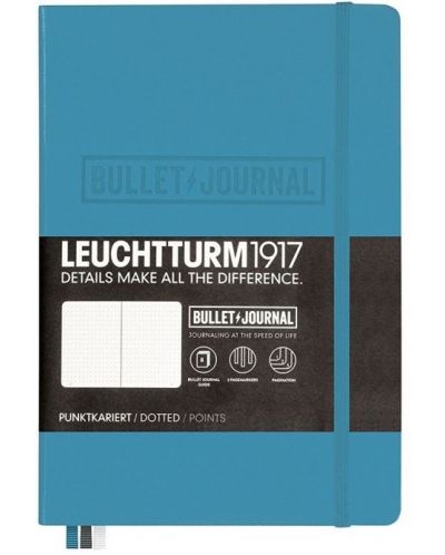 Тефтер Leuchtturm1917 Bullet Journal А5 - Син, страници на точки - 1