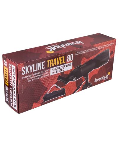 Телескоп Levenhuk - Skyline Travel 80, черен - 9