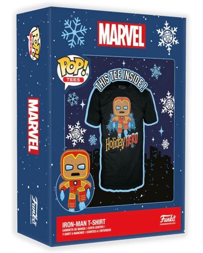Тениска Funko Marvel: Iron Man - Gingerbread Iron Man - 4