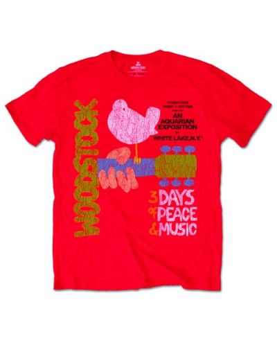 Тениска Rock Off Woodstock - Classic Vintage Poster - 1