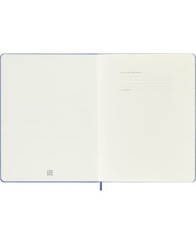 Тефтер с твърди корици Moleskine Classic Ruled XL - Hydrangea Blue, редове - 4