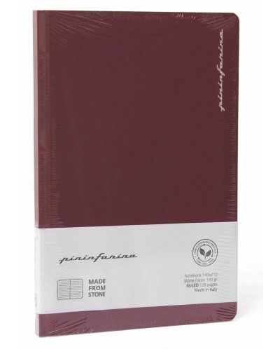 Тефтер Pininfarina Notes - бордо, страници на редове - 3