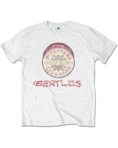 Тениска Rock Off The Beatles - Flowers Logo & Drum - 1