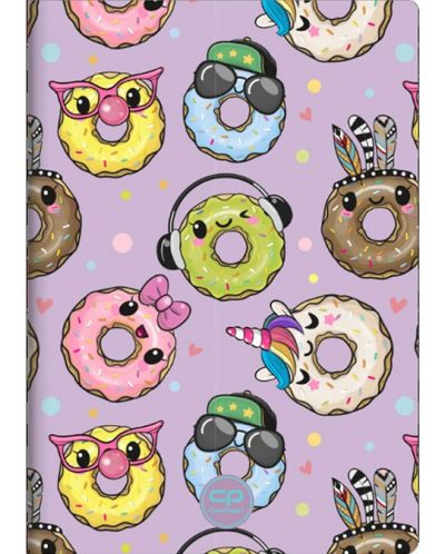 Тетрадка Cool Pack Happy Donuts - А5, широки редове, 60 листа - 1