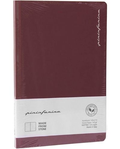 Тефтер Pininfarina Notes - Бордо, 64 листа, страници на точки - 2