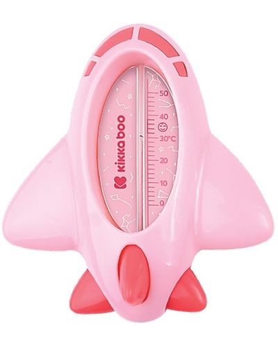 Термометър за баня KikkaBoo - Plane, Pink - 1