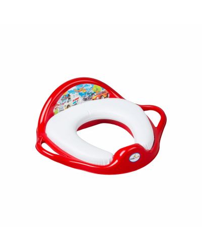 Тоалетна мека седалка Tega Baby - Коли, Червена