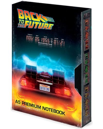 Тефтер Pyramid Movies: Back to the Future - VHS, формат А5 - 1