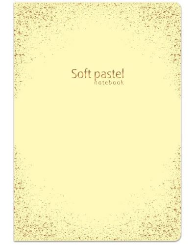 Тетрадка Lastva Soft Pastel - А4, 52 листа, широки редове, с ляво поле, асортимент - 3