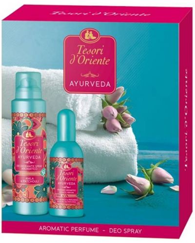 Tesori d'Oriente Комплект Ayurveda - Тоалетна вода и Спрей дезодорант, 100 + 150 ml - 1