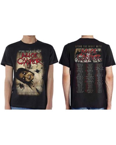 Тениска Rock Off Alice Cooper - Spend The Night With Spiders S