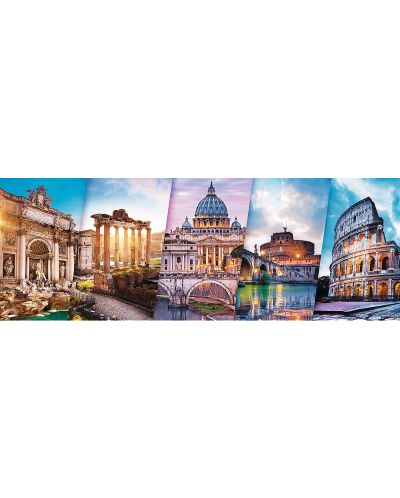 Панорамен пъзел Trefl от 500 части - Пътуване Италия - 1
