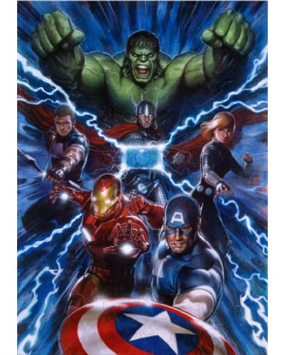 Метален постер Displate Marvel: Avengers - Team - 1