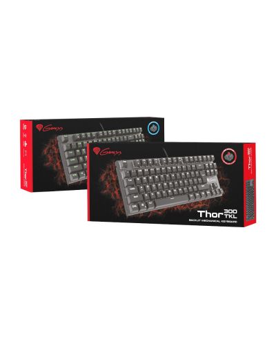 Механична клавиатура Genesis - Thor 300 TKL, Blue Switches, черна - 5