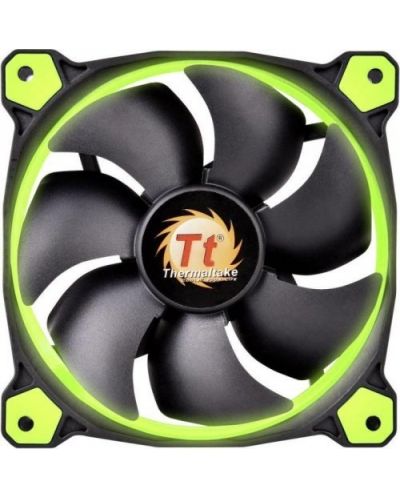 Вентилатор Thermaltake - Riing 12, 120 mm, зелен/черен - 1