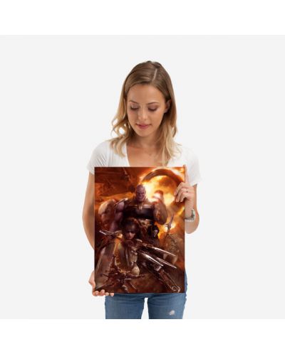 Метален постер Displate - Avengers Infinity War I - Thanos and Cull Obsidian - 2