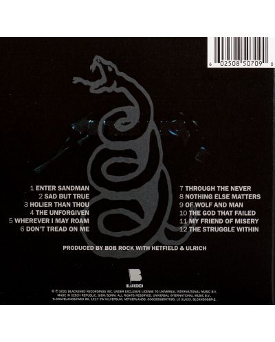 Metallica - The Black Album, 2021 Remastered (CD) - 2