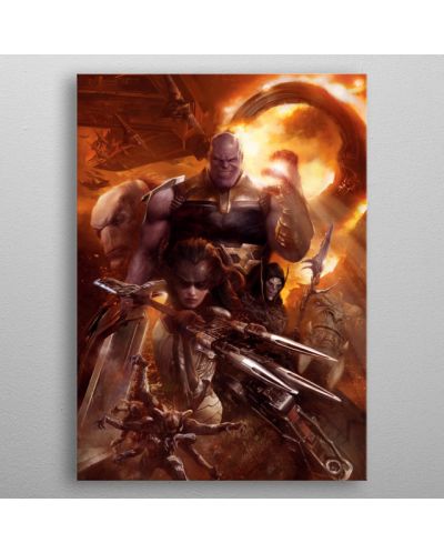 Метален постер Displate - Avengers Infinity War I - Thanos and Cull Obsidian - 3