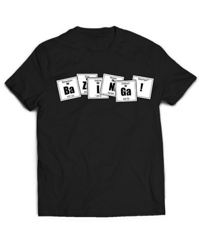 Тениска The Big Bang Theory Elements - черна, размер S