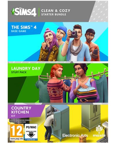 The Sims 4 + Clean and Cozy Starter Bundle Expansion - Код в кутия (PC) - 1