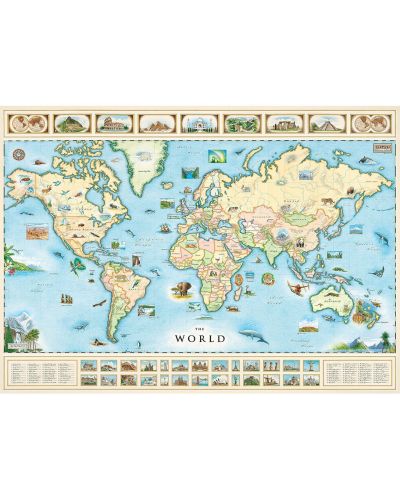 Пъзел Master Pieces от 1000 части - Карта на света - 2