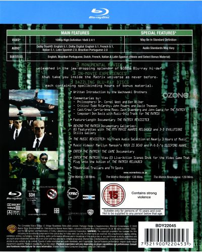 The Complete Matrix Trilogy (Blu-Ray) - Без български субтитри - 2