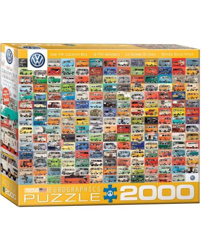 Пъзел Eurographics от 2000 части - Бусове Volkswagen - 2