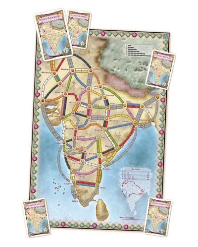 Разширение за настолна игра  Ticket to Ride: India - 2