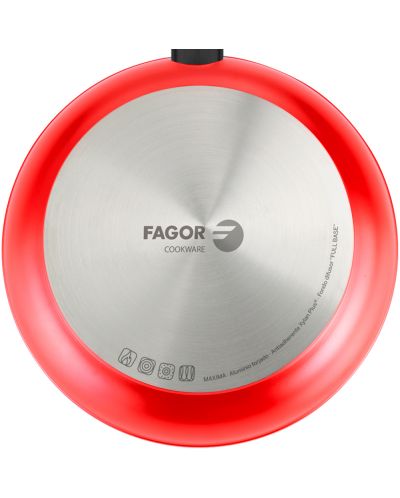 Тиган Fagor - Maxima, 28 cm, червен - 3