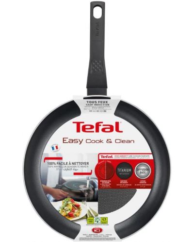 Тиган Tefal - Simply Clean B5670653, 28 cm, черен - 4