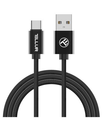 Кабел Tellur - TLL155332, USB/Type-C, 2 m, черен - 2