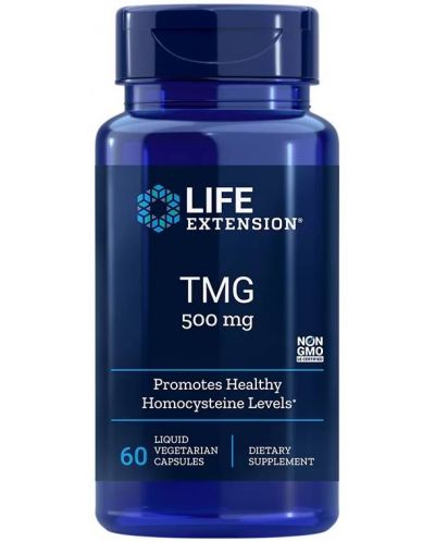 TMG, 500 mg, 60 веге капсули, Life Extension - 1
