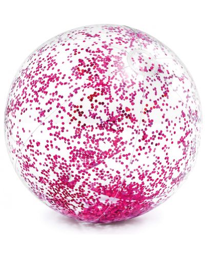 Надуваема топка Intex - С розов брокат, Ø 71 cm - 1