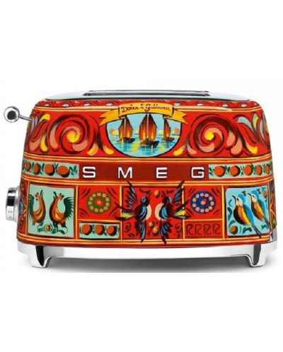 Тостер Smeg - TSF01DGEU, 950W, 6 степени, многоцветен, Dolce & Gabbana - 1