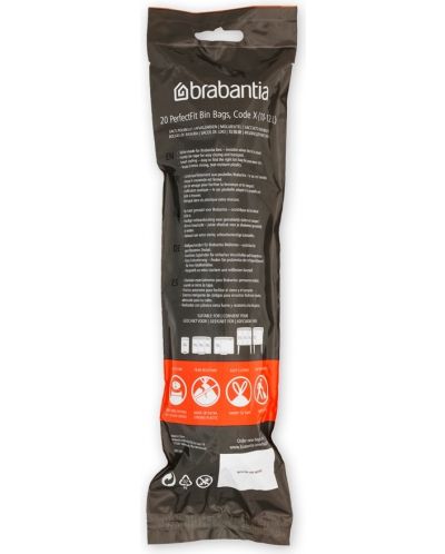 Торба за кош Brabantia - PerfectFit, размер X, 10-12 l, 20 броя - 2