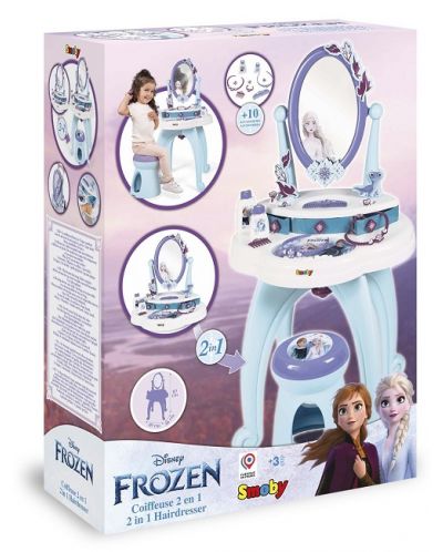Тоалетка за разкрасяване Smoby - Frozen, 2 в1  - 2