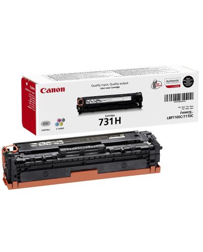 Тонер касета Canon - CRG-731H, за i-SENSYS LBP7100C/7110C, черна - 1