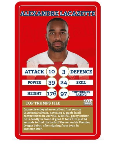 Игра с карти Top Trumps - Arsenal FC - 2